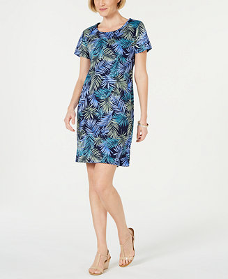 Karen Scott Printed Dress, Created for Macy's - Macy's