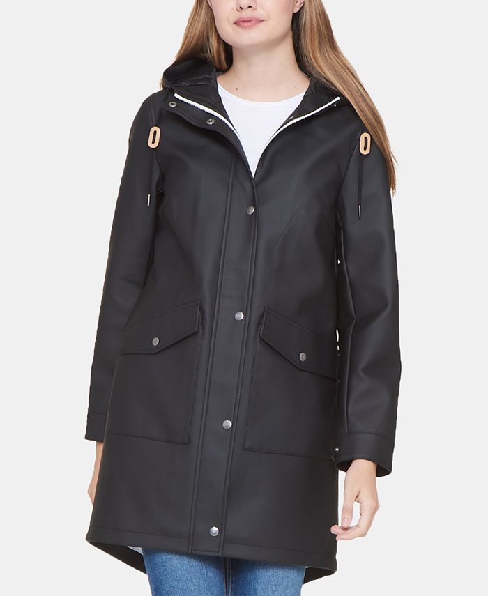 Levi's Hooded Front Zip Raincoat & Reviews - Jackets & Blazers - Women -  Macy's