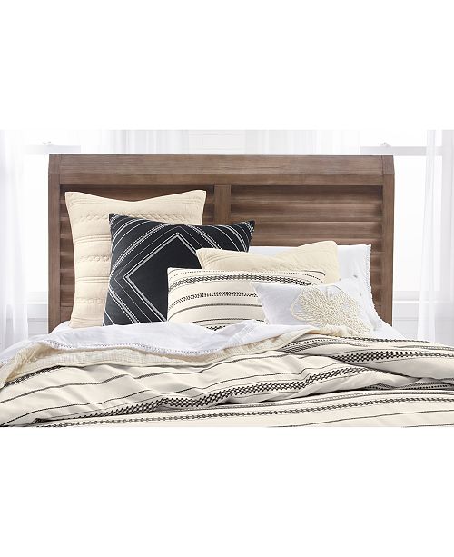 Lucky Brand Stripe Embroidered 2 Pc Twin Duvet Cover Set Created
