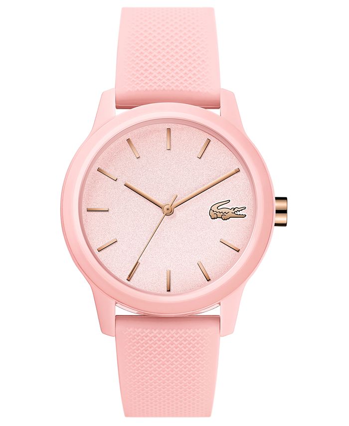 Lacoste - Women's 12.12 Pink Rubber Strap Watch 36mm