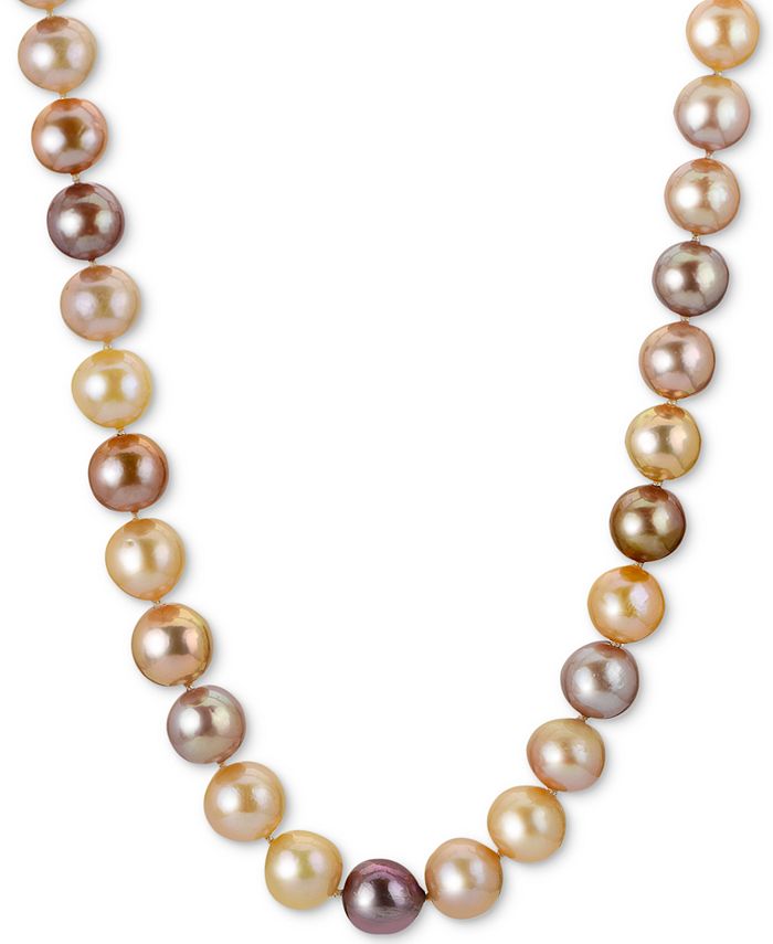 Macy's - Multicolor Cultured Freshwater Pearl (9-1/2-11-1/2mm) 24" Statement Necklace in 14k Rose Gold