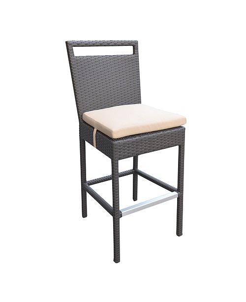 Armen Living Tropez Outdoor Wicker Barstool Reviews Furniture Macy S