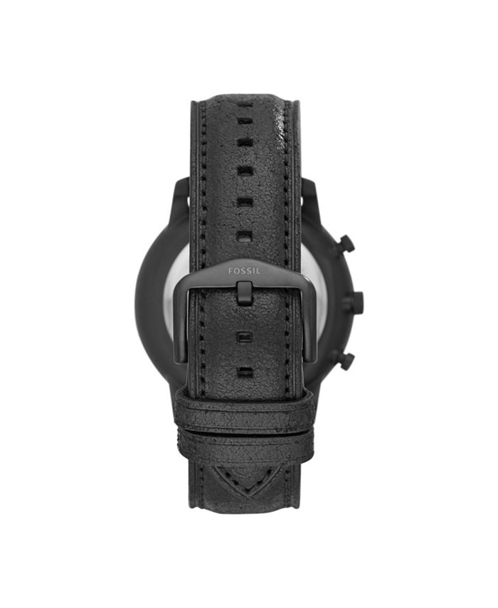 Fossil Men's Neutra Chronograph Black Leather Strap Watch 44mm Macy's