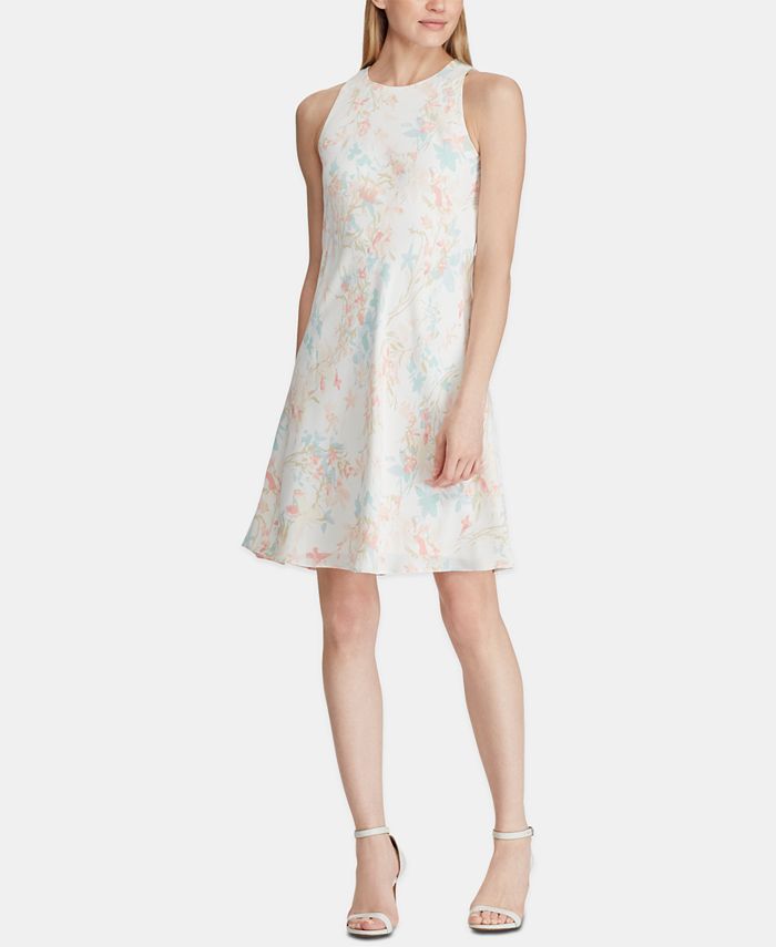 Lauren Ralph Lauren Petite Floral-Print A-Line Dress - Macy's