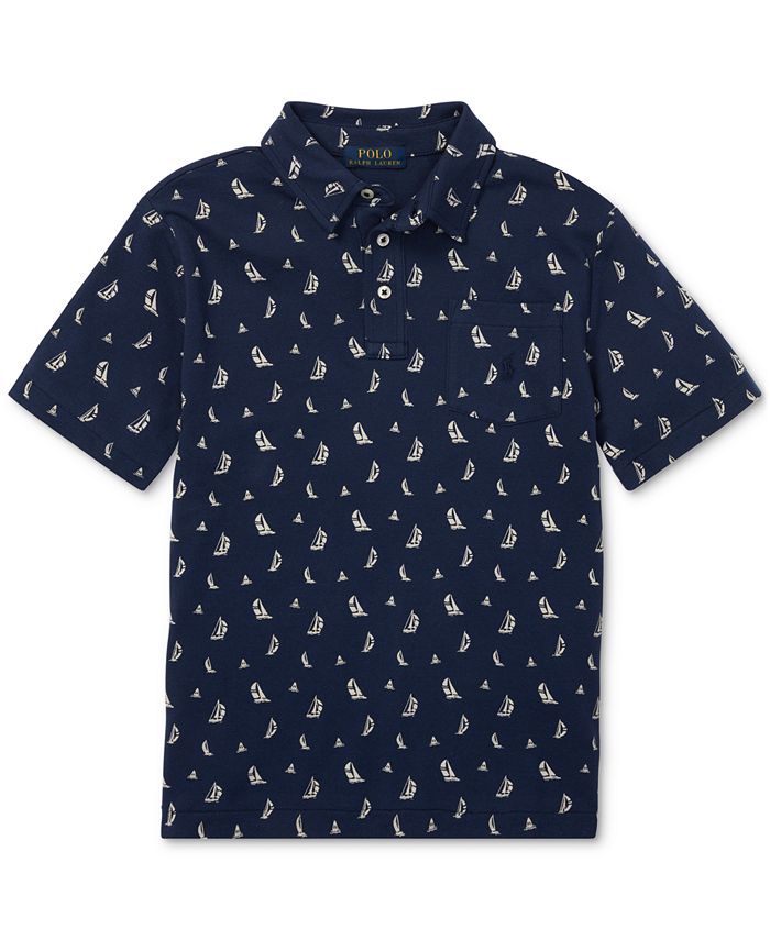 Polo Ralph Lauren Big Boys Sailboat Featherweight Cotton Polo Shirt