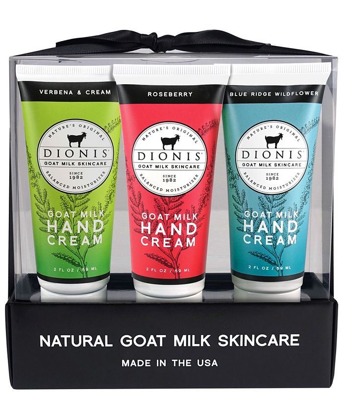 Dionis Goat Milk Flower Power Hand Cream 2 ounce Gift Set 3 pieces