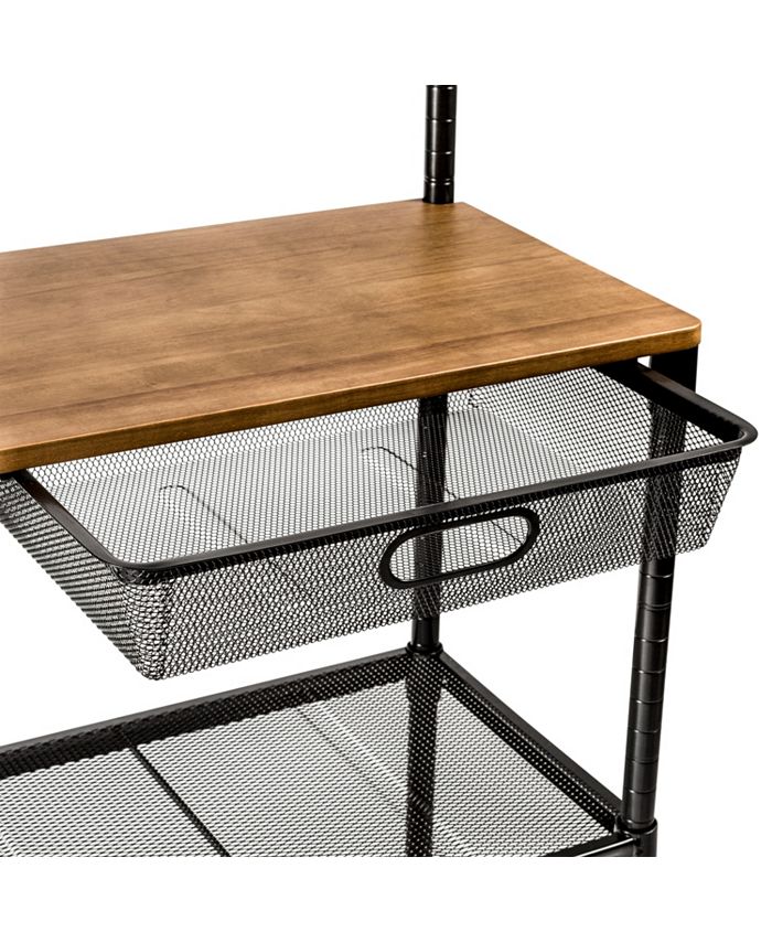 Honey Can Do 65" Bakers Rack with Cutting Board & Hanging Storage Macy's
