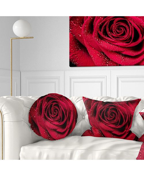 Design Art Designart Red Rose Petals With Rain Droplets Floral