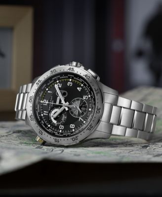 時計 HAMILTON H76714135 WORLDTIMER CHRONO Khaki Aviation Worldtimer Chrono Quartz - Dial color:Black