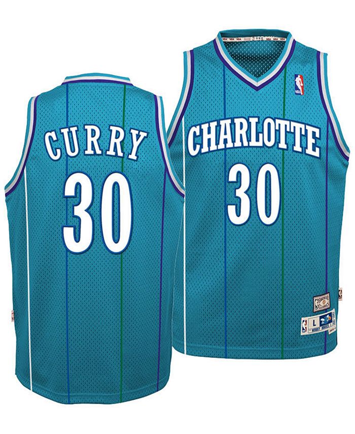 adidas Big Boys Dell Curry Charlotte Hornets Retired Player ...