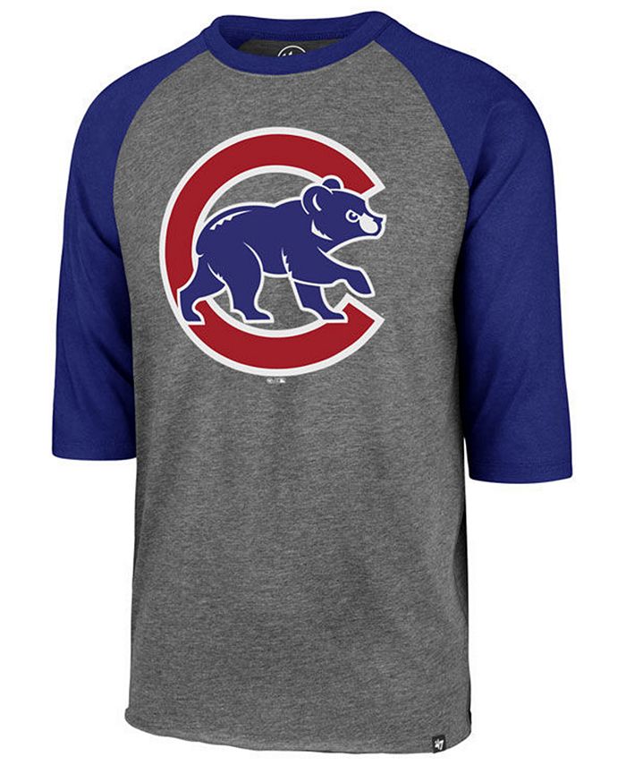 '47 Brand Men's Chicago Cubs Throwback Club Raglan T-Shirt - Macy's