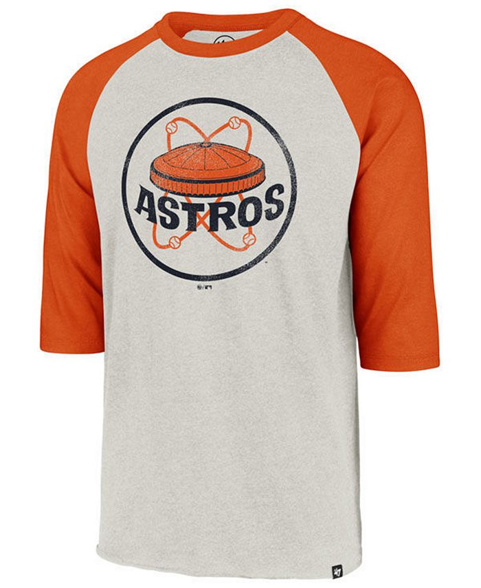 47 Brand Men's Houston Astros Coop Throwback Club Raglan T-Shirt