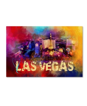 Trademark Global Jai Johnson 'sending Love To Las Vegas' Canvas Art In Multi