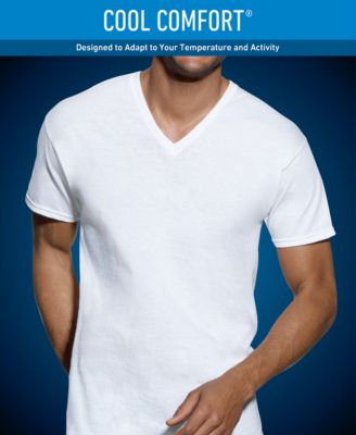 Hanes platinum x temp performance men's 4-pack vneck Undershirt