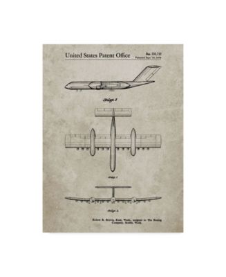 Cole Borders 'Boeing Rc 1 Airplane Concept' Canvas Art - 19