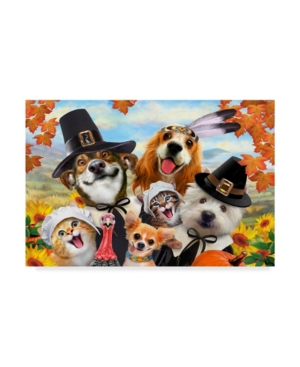 Trademark Global Howard Robinson 'autumn Dogs' Canvas Art In Multi