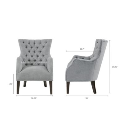 Hannah Button Tufted Wing Accent Chair