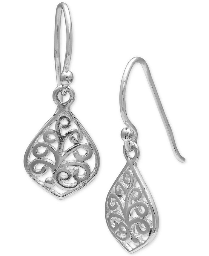 Giani Bernini Filigree Open Drop Earrings in Sterling Silver, Created ...
