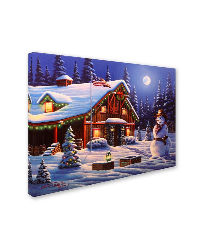 Trademark Global Geno Peoples 'Cowboy Christmas' Canvas Art - 19