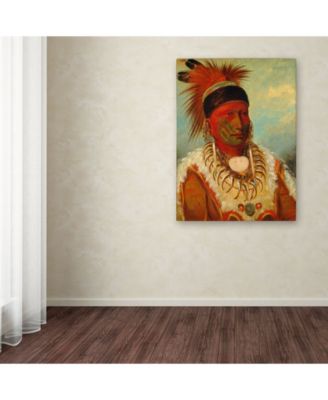 Trademark Global George Catlin 'White Cloud Chief Of The Iowas 2' Canvas Art - 32" x 24" x 2"