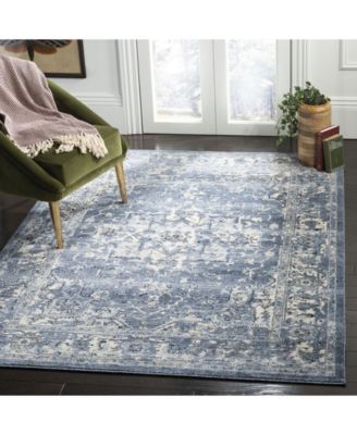 Charleston CHL411 Navy and Creme 5'3" x 7'6" Area Rug
