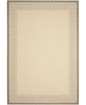 Courtyard CY2099 Natural and Brown 5'3" x 7'7" Outdoor Area Rug