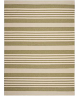 Courtyard CY6062 Green and Beige 8' x 11' Sisal Weave Outdoor Area Rug