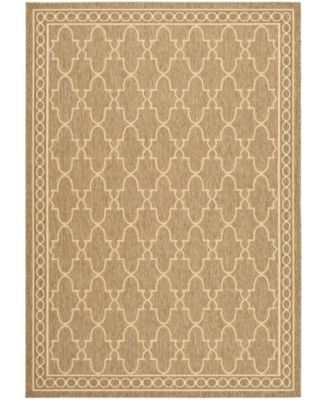 Courtyard CY5142 Dark Beige and Beige 5'3" x 7'7" Outdoor Area Rug