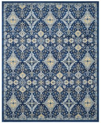 Evoke EVK224 Royal and Ivory 8' x 10' Area Rug