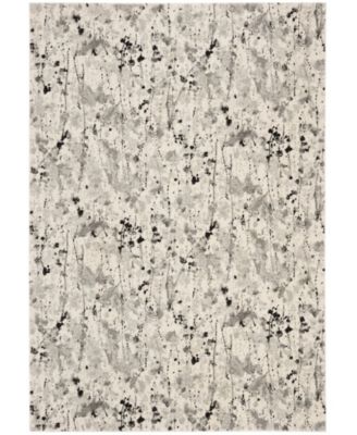 Evoke EVK284 Ivory and Gray 5'1" x 7'6" Area Rug