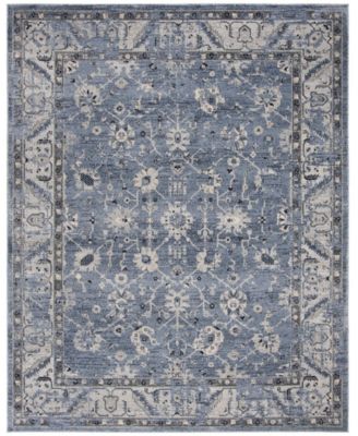 Charleston CHL413 Navy and Light Gray 8' x 10' Area Rug