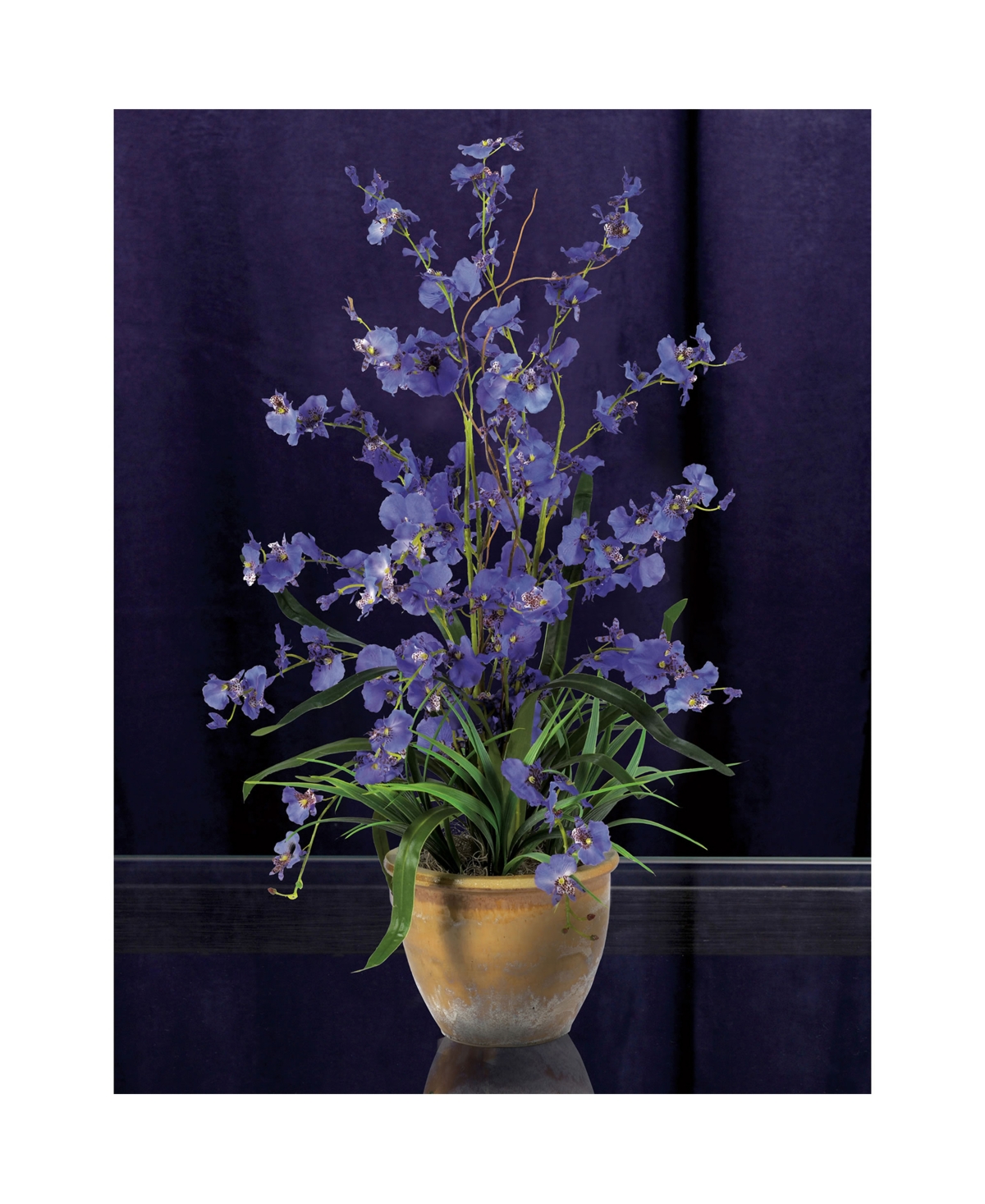 Nearly Natural Dancing Lady Silk Orchid Arrangement In Green