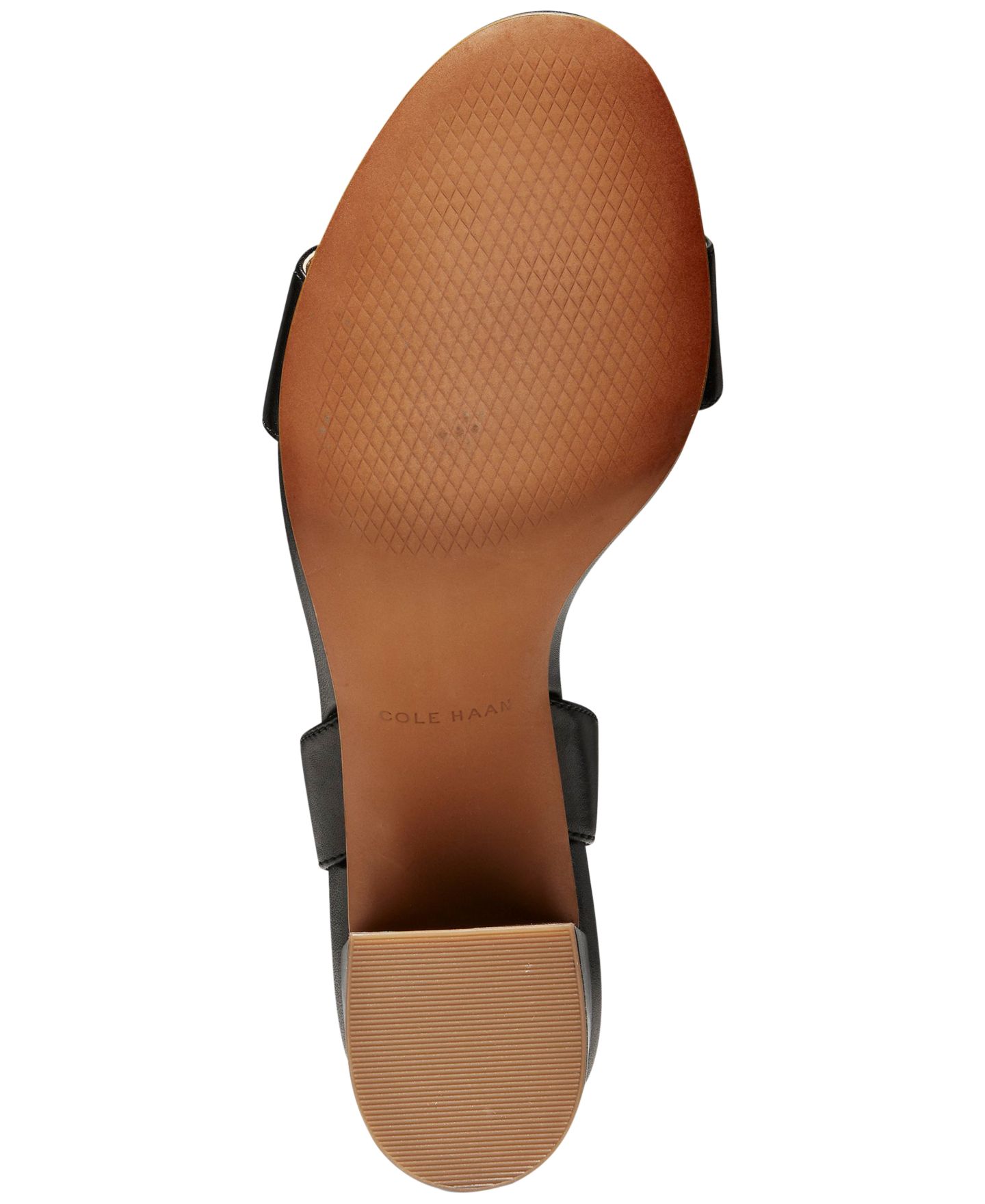 Женские сандалии Cole Haan Josie Block Heel, цвет: Чёрный кожаный — фото 5