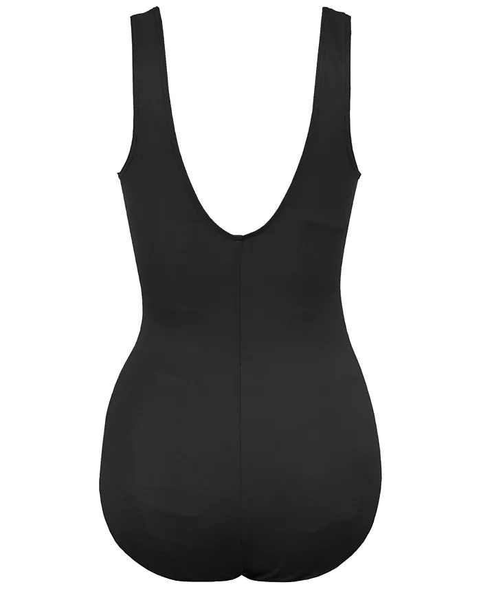 Plus Size Palma Allover Slimming One-Piece Swimsuit - thumbnail 9