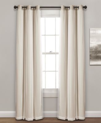 Lush Decor Grommet Sheer Panels With Insulated Blackout Lining