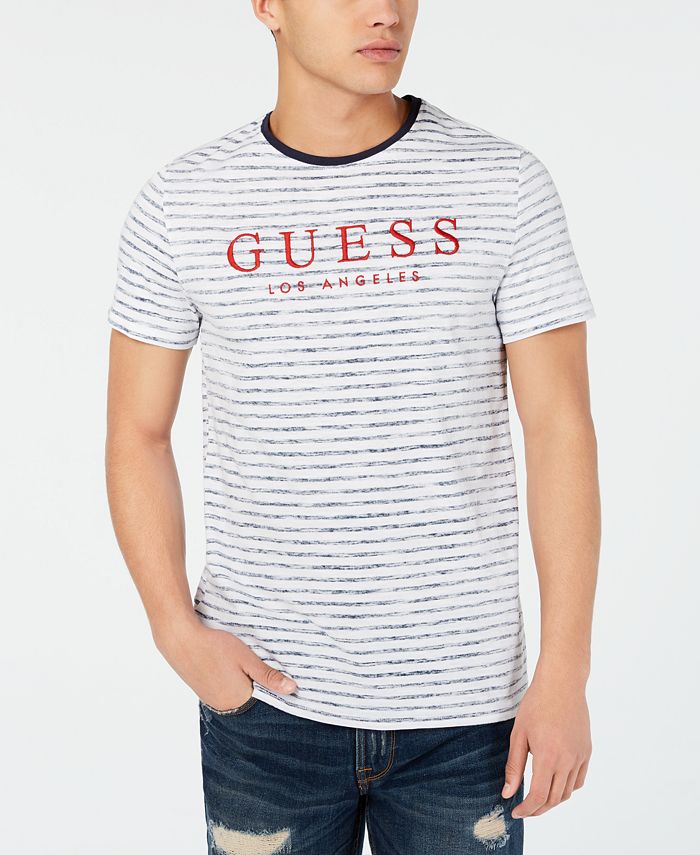 GUESS Men's Embroidered Striped TShirt Macy's