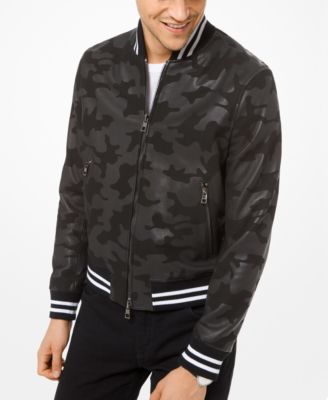 michael kors camo bomber jacket