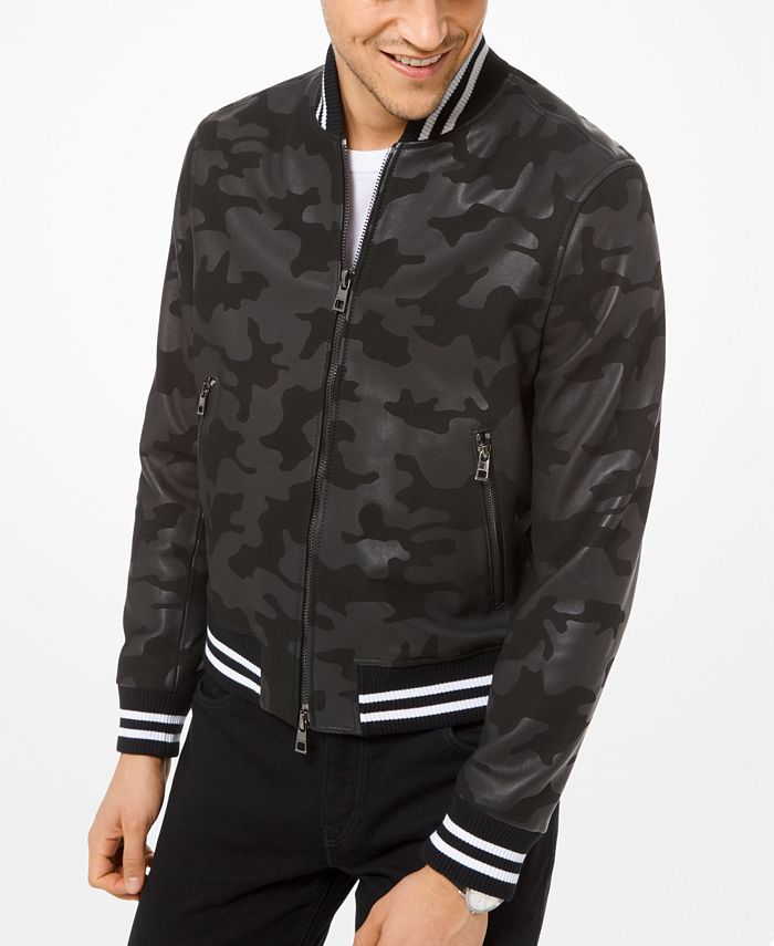 Michael Kors Men's Camo Bomber Jacket, Created for Macy's & Reviews - Coats  & Jackets - Men - Macy's