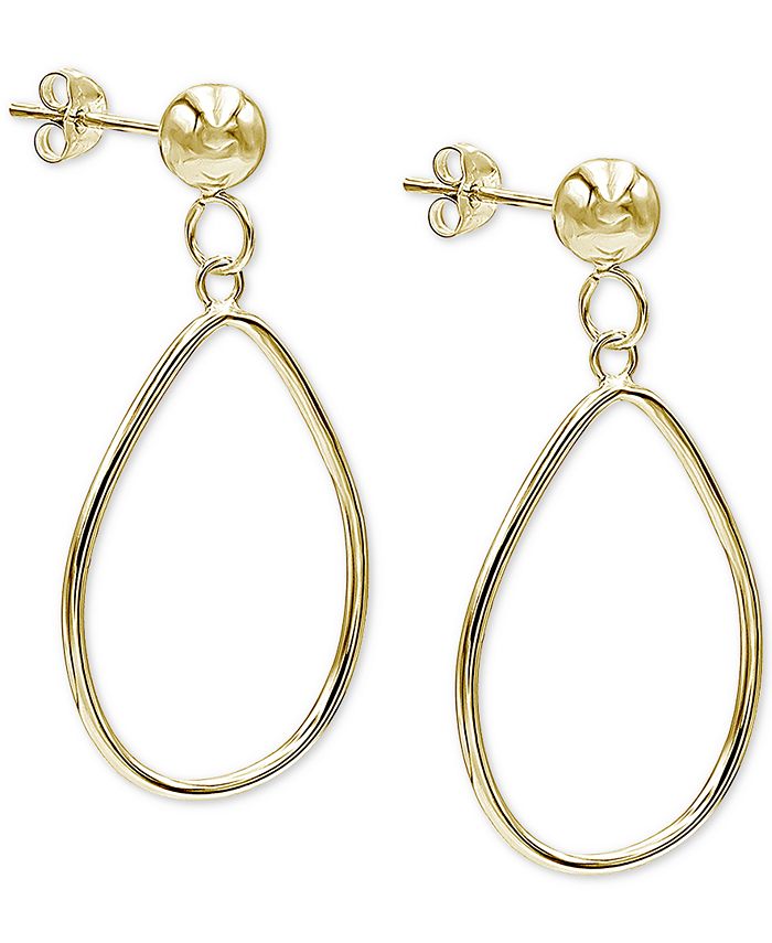 Giani Bernini Teardrop Wire Drop Earrings, Created for Macy's - Macy's