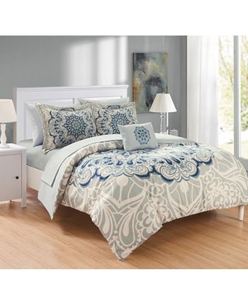 Chic Home - Palmer 8-Pc. Bed In a Bag Comforter Sets