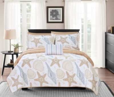 Chic Home - Maritime 8-Pc. King Bed in a Bag Quilt Set