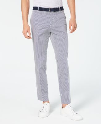 striped fitted pants