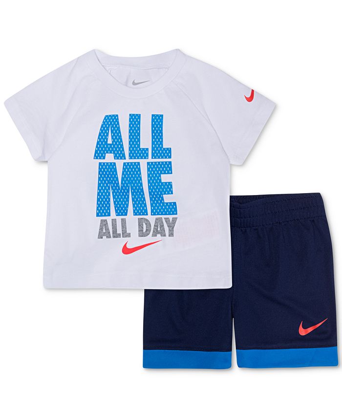 Nike Baby Boys 2-Pc. All Me Graphic T-Shirt & Shorts Set - Macy's