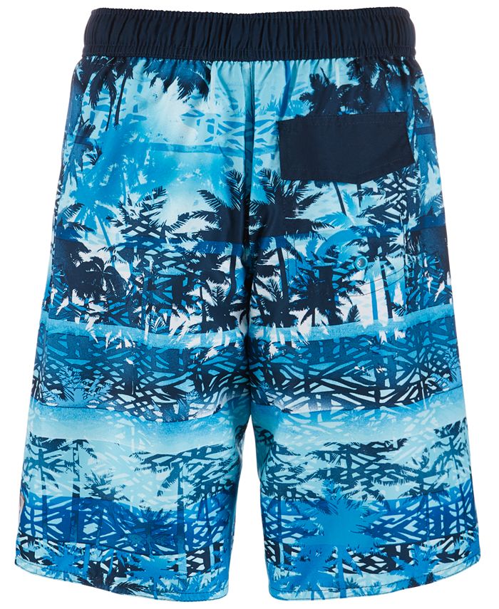 Laguna Big Boys Palm Tree Printed Swim Trunks - Macy's