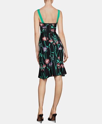 Robe Bodycon BCBGMAXAZRIA à Imprimé Floral Et Lanières - Taille L - Multicolore - Neuve Avec étiquettes