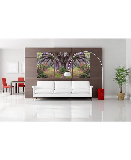 Chic Home Decor Lavender Cherry 3 Piece Wrapped Canvas Wall Art Garden 20 X 40 Reviews All Wall Decor Home Decor Macy S