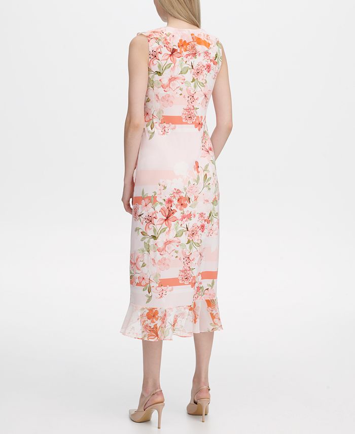 knee length dresses for ladies Women's Floral-Print A-Line Dress – Online Warehouse Sale main image 1