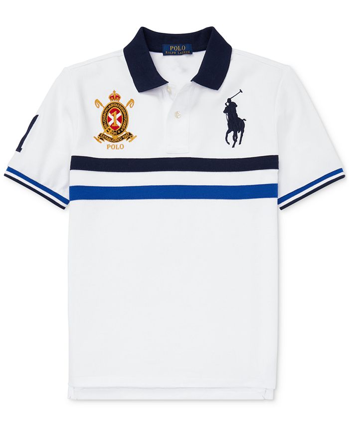 Polo Ralph Lauren Big Boys Striped Cotton Mesh Polo Shirt & Reviews ...