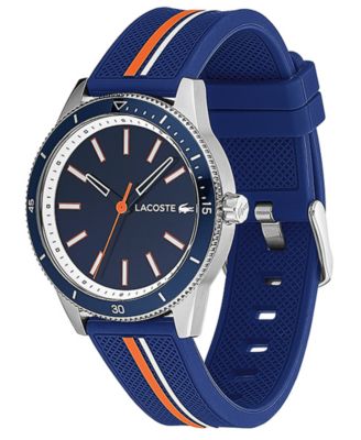 Lacoste Men's Key West Blue Rubber Strap Watch 42mm