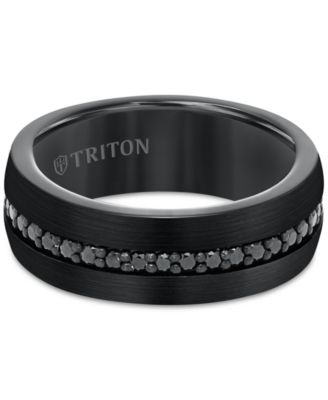 Men's Sapphire 8mm Band (9/10 ct. t.w.) in Black Tungsten Carbide 